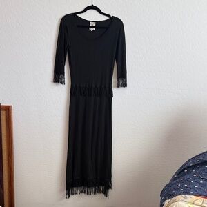 Cashmere and Silk Long Fringe Dress Size Small